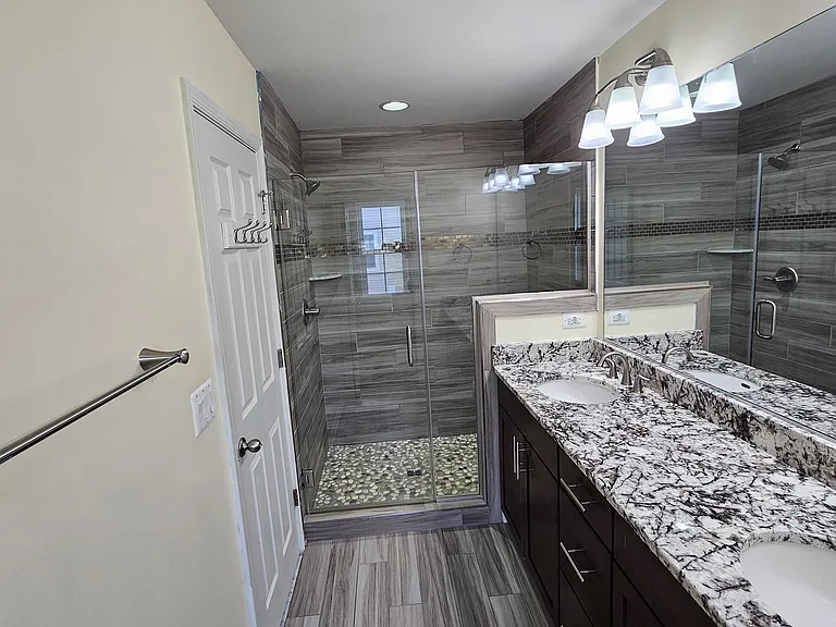 Walk in master shower