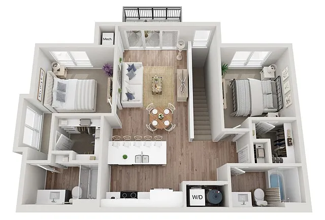 Floor plan 2BR B1