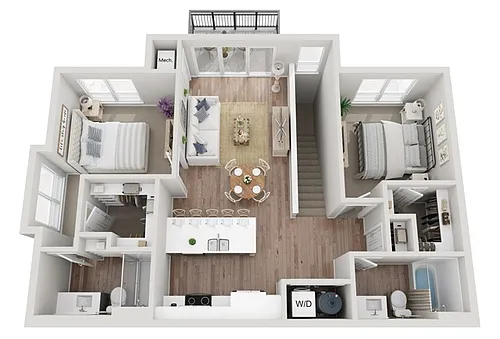 Floor plan 2BR B1
