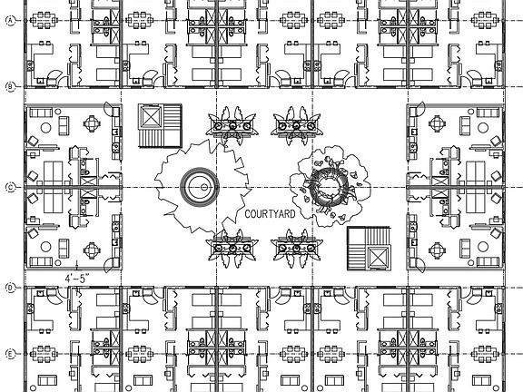 1st floor with courtyard