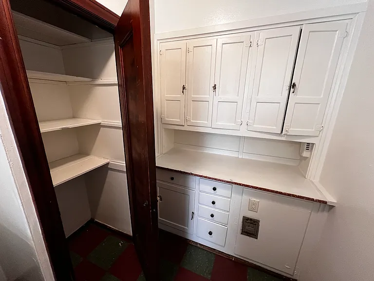 Lots of storage space in kitchen.