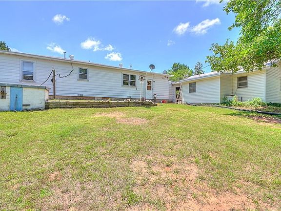 View of the back of the house and "guest house"