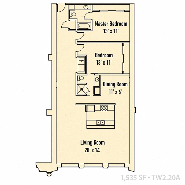 Floor plan Two Bedroom A