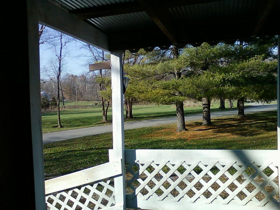 Porch overlooking nice yard