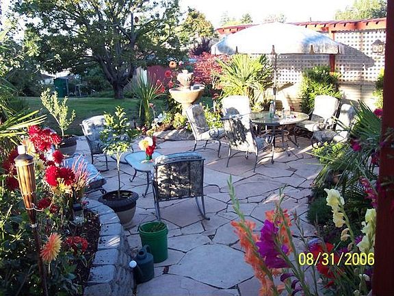 Stone Patio and Fountain