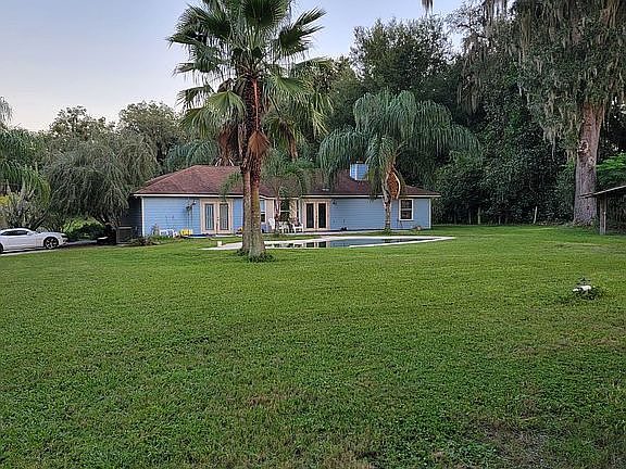 View of house from pole barn