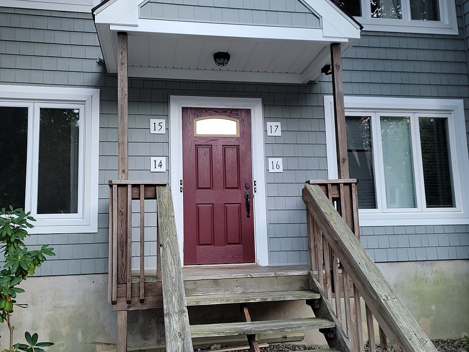 Front Entrance, your apartment is just inside to the left. Your parking spot is in front of the steps....perfect!