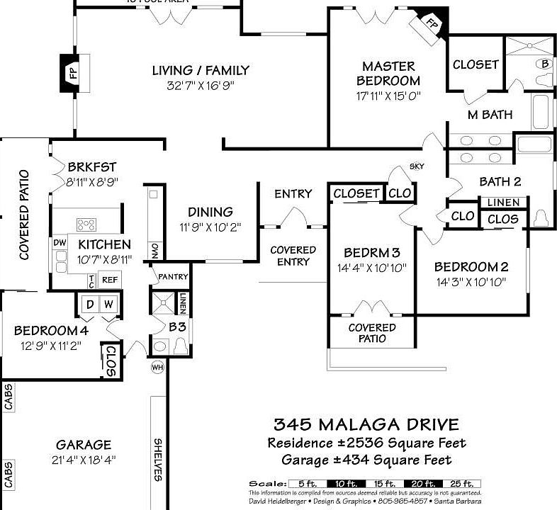 345 Malaga Drive floor plan