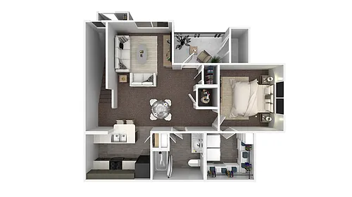 Floor plan 1 X 1 C