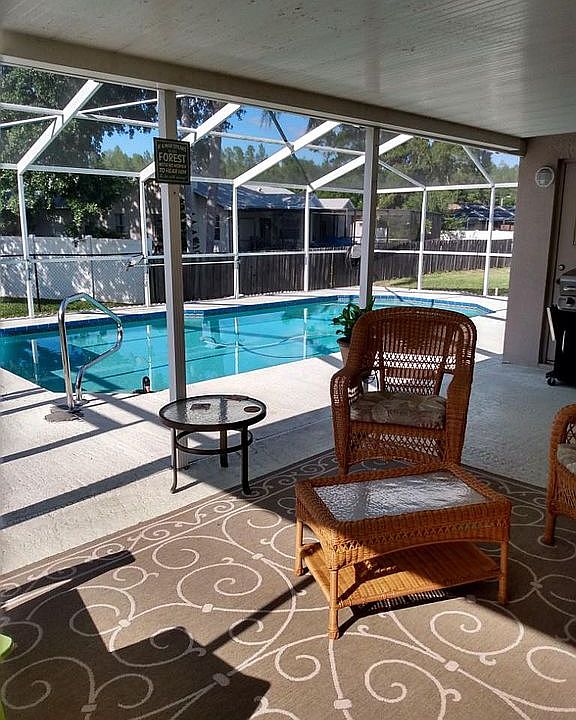 Pool from kitchen patio.