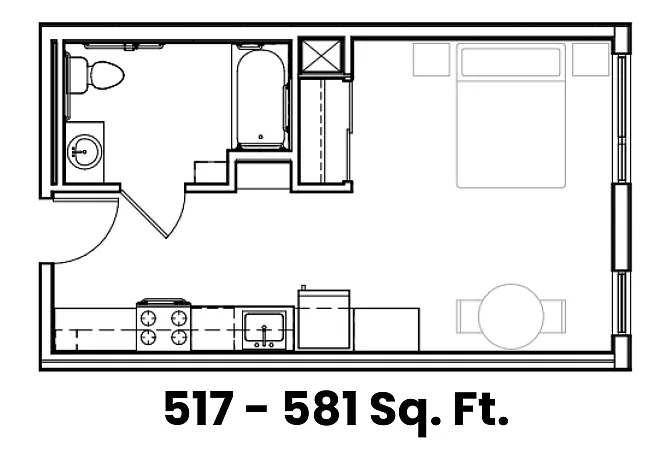 Floor plan Studio