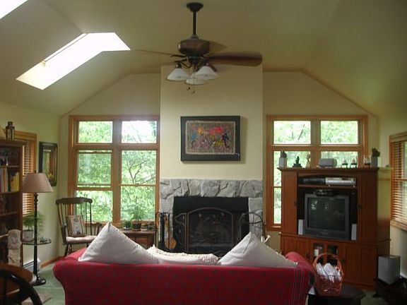 Great Room with wood burning fireplace