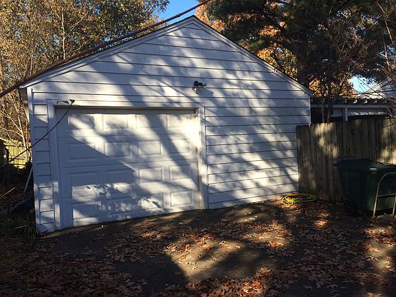 Oversized one car garage with workshop
