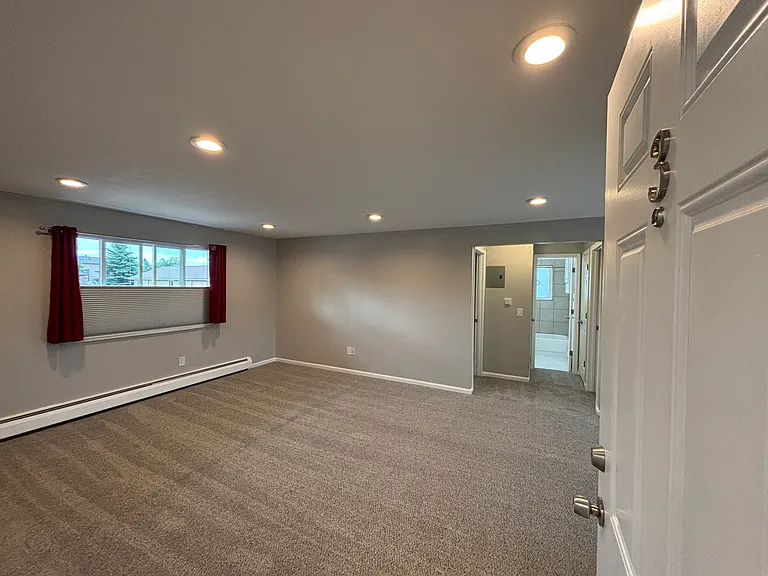 This is the living area with the lights turned bright.