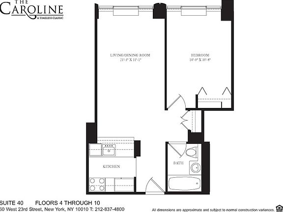 2nd image of 60 W 23rd St APT 640
