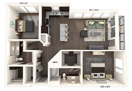 Floor plan B2-1258-E