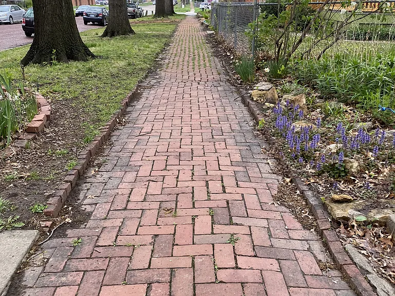 Quaint brick streets throughout neighborhood.