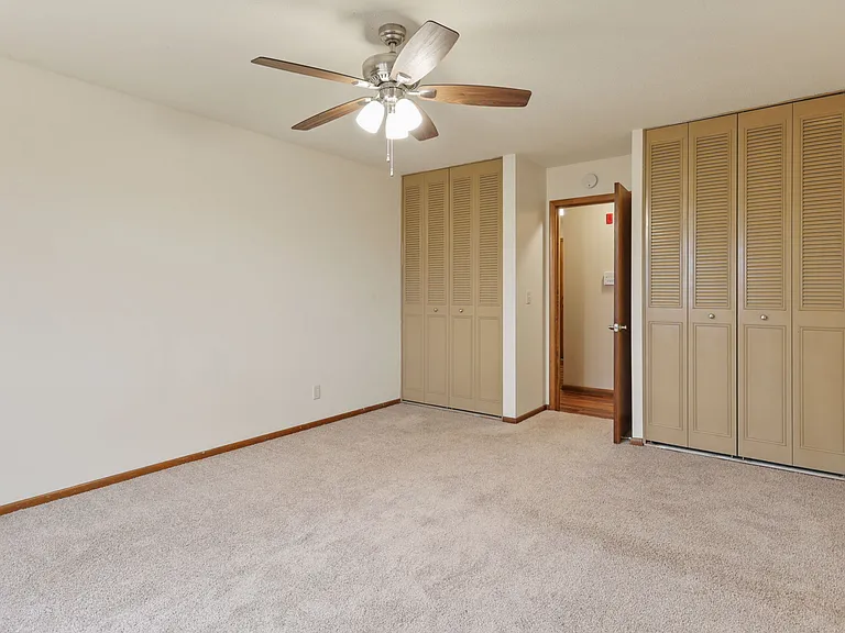Bedroom with two closets