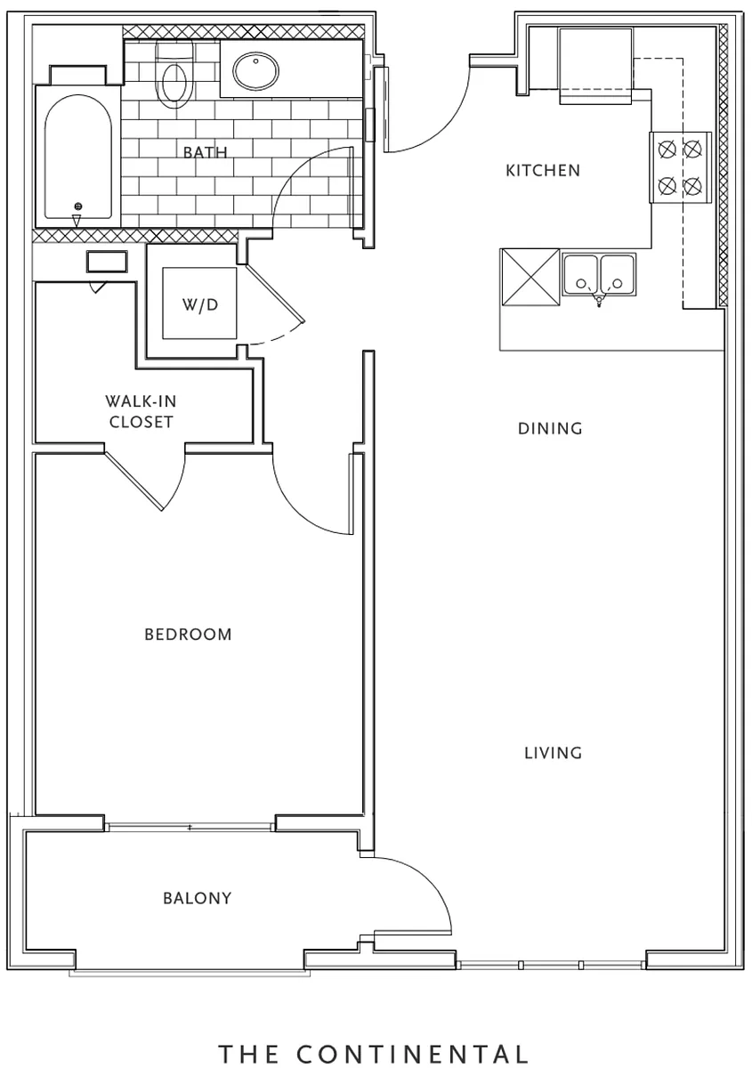Floor plan 1 Bedroom
