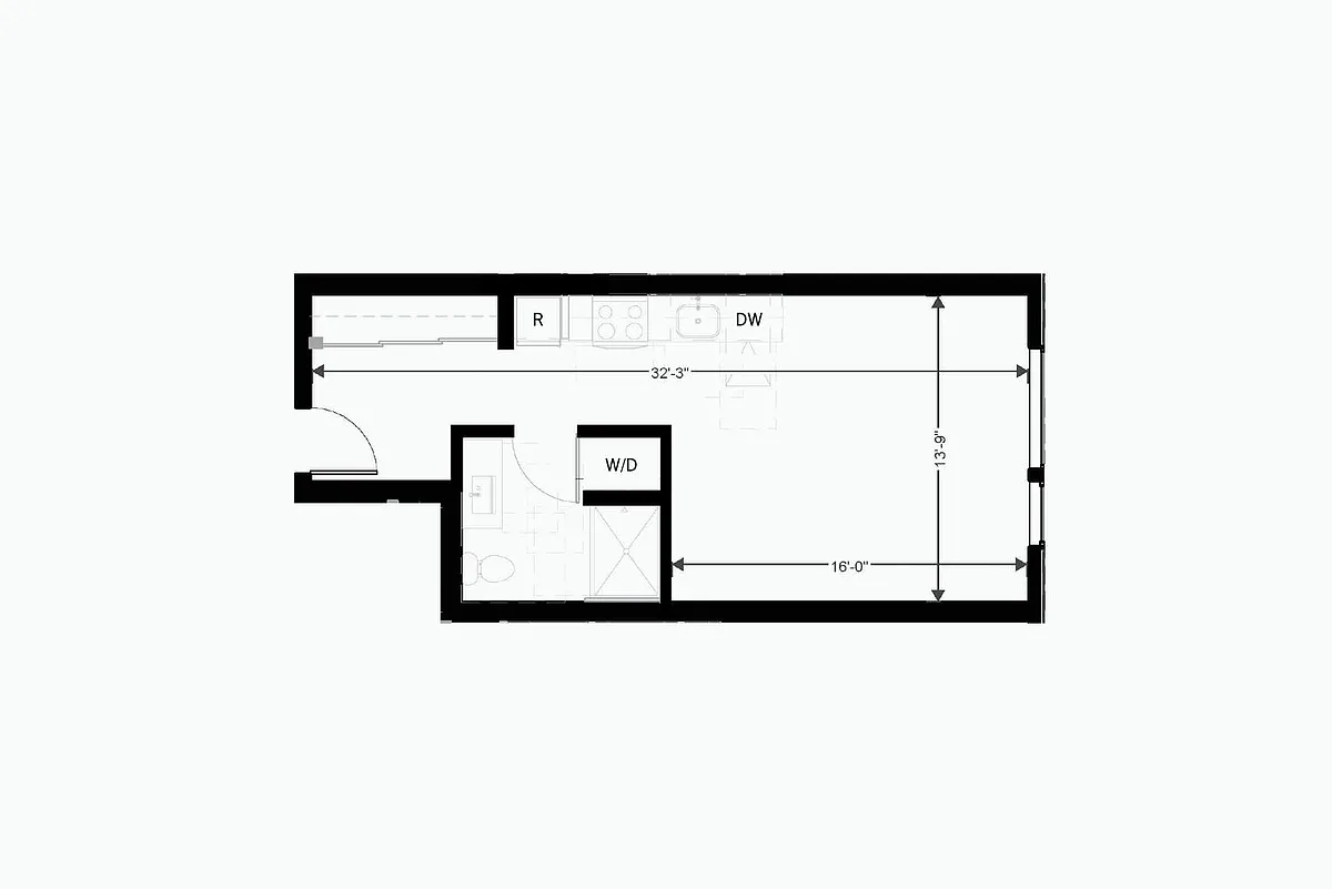 Floor plan Studio H-3 Sim