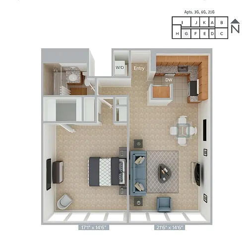 Floor plan A9-3G-6G-21G