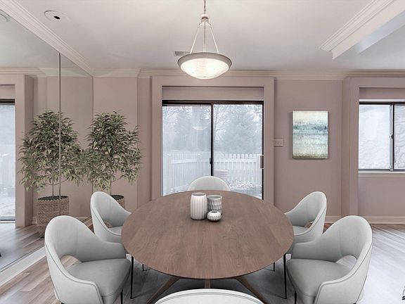 Dining room opens to patio and living room