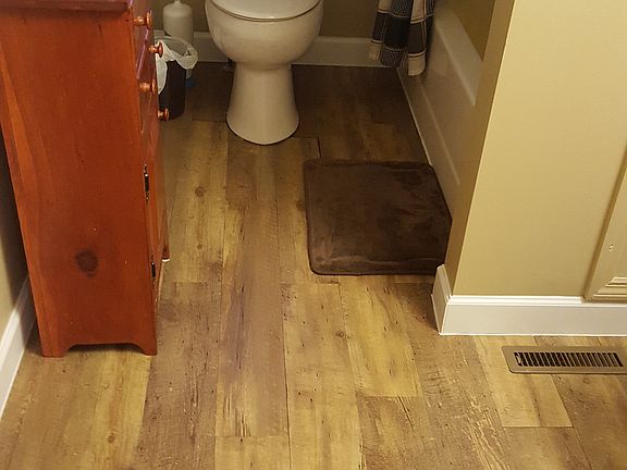 Newly floored Master Bath