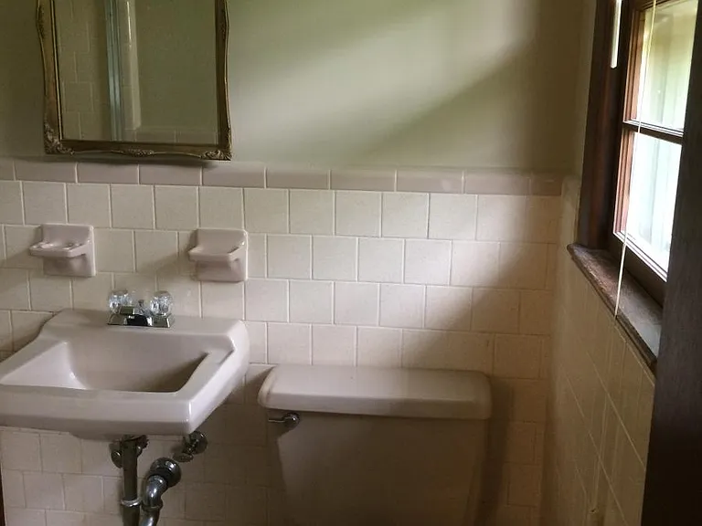 Primary Bedroom bathroom with walk in shower.