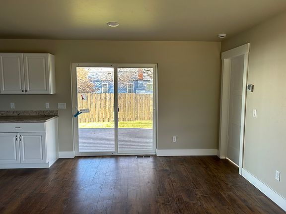 Living room with sliding door to yard