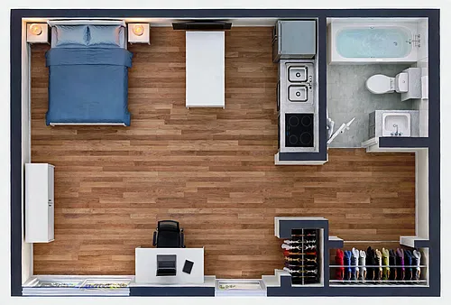 Floor plan Studio 2 floor