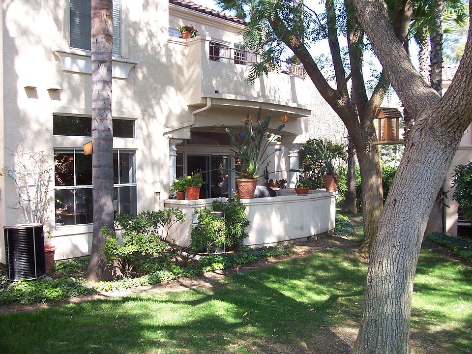 Rear patio on a lush greenbelt