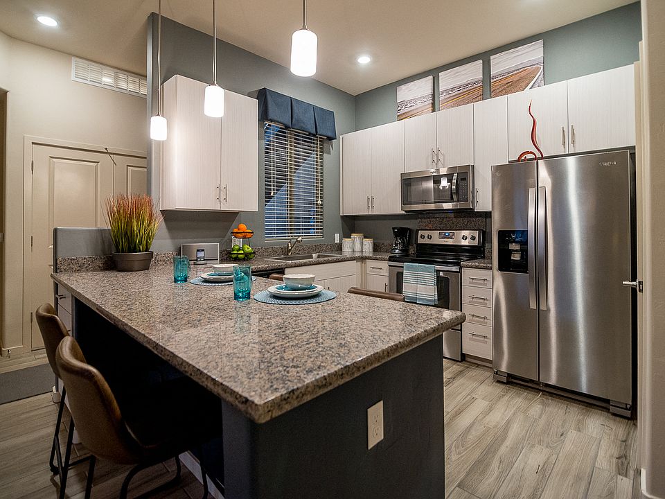 Kitchen with granite countertops
