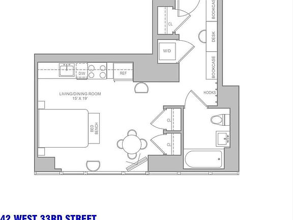2nd image of 42 W 33rd St APT 35F