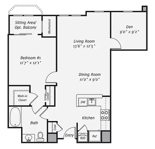 Floor plan A2DBR