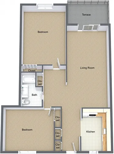 Floor plan Two Bedroom