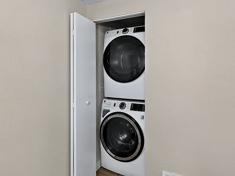Enjoy the ease of in-home laundry.
