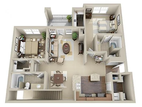 Floor plan B3G