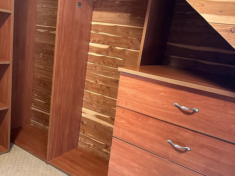 Primary cedar walk-in closet