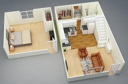 Floor plan The Stetson-Loft