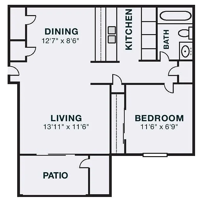 Floor plan One bedroom