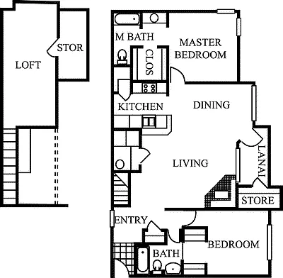 Floor plan 2x2 Loft