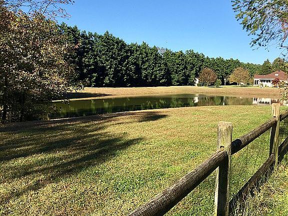Enjoy pond view in the yard