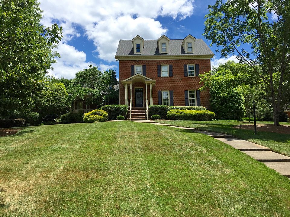 Landscaped with mature trees