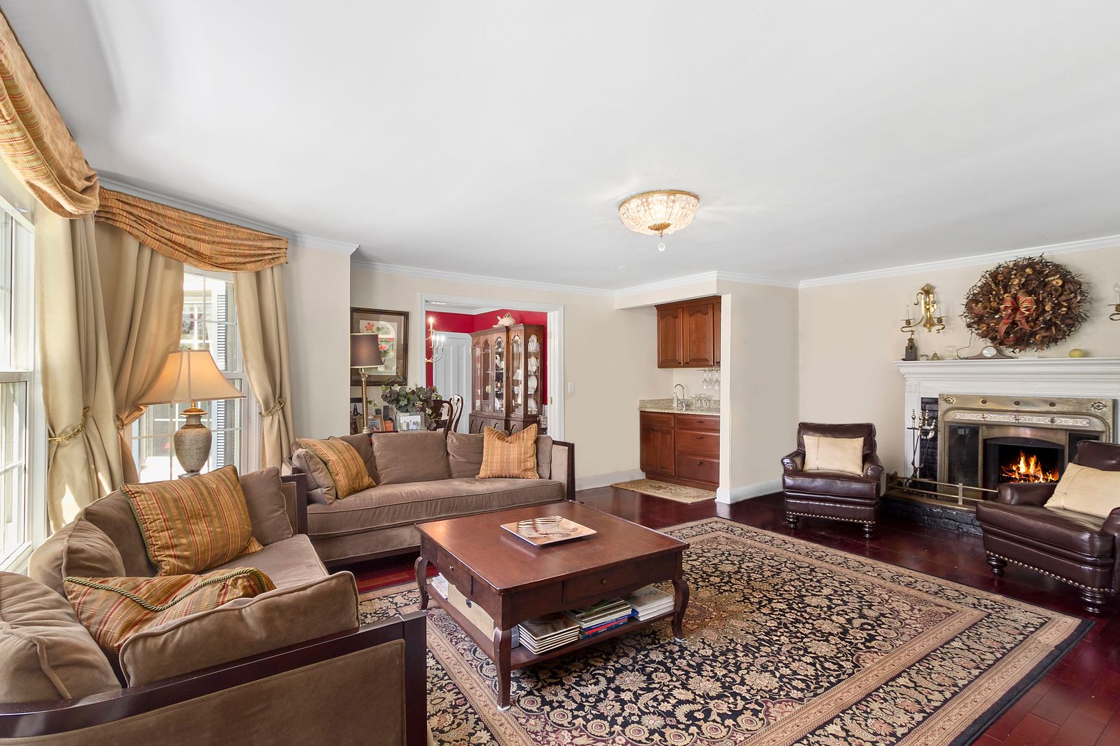 Living Room with Fireplace