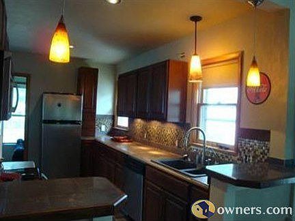 kitchen with eating bar