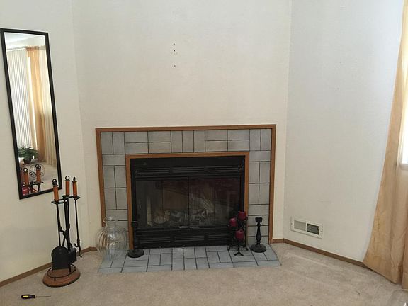 Real fireplace in living room