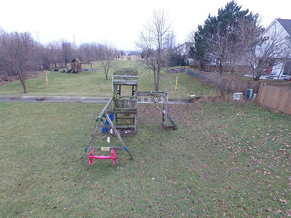 Swing set in the back