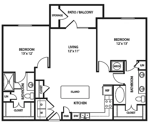 Floor plan Bandera B1