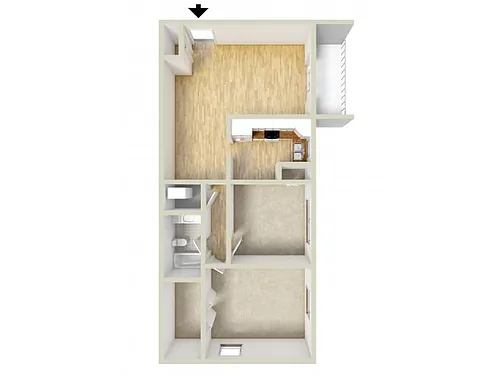 Floor plan Two Bedroom