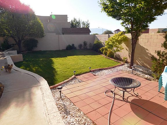 Side yard and fire pit area